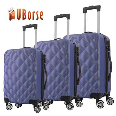 Cheap ABS PC hard case 3 pieces travel trolley luggage sets manufacturer