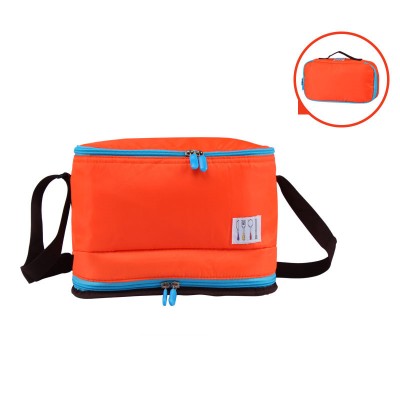 Cheap Portable Girls Lunch Cooler Tote Bag Custom Flat Folding Insulated Lunch Bag