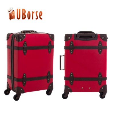 China 19" Cabin vintage leather trolley luggage suitcase for sale