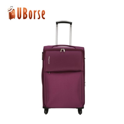 20 24 28 inch 3 pieces leather material soft carry on travel trolley luggage case