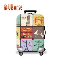 Beautiful pattern high elastic spandex protective cover for luggage