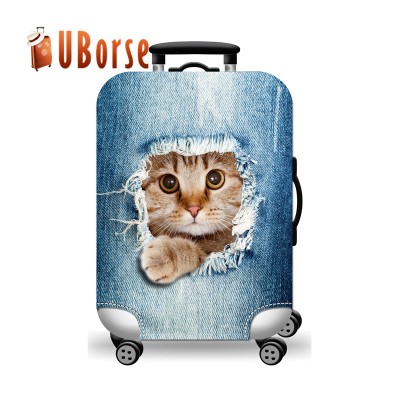 Animal elastic spandex waterproof protective travel luggage cover