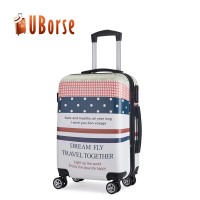 girls mens 3pcs personalized hard shell abs pcs printed travel big wheel carry on suitcase luggage baggage trolley case set